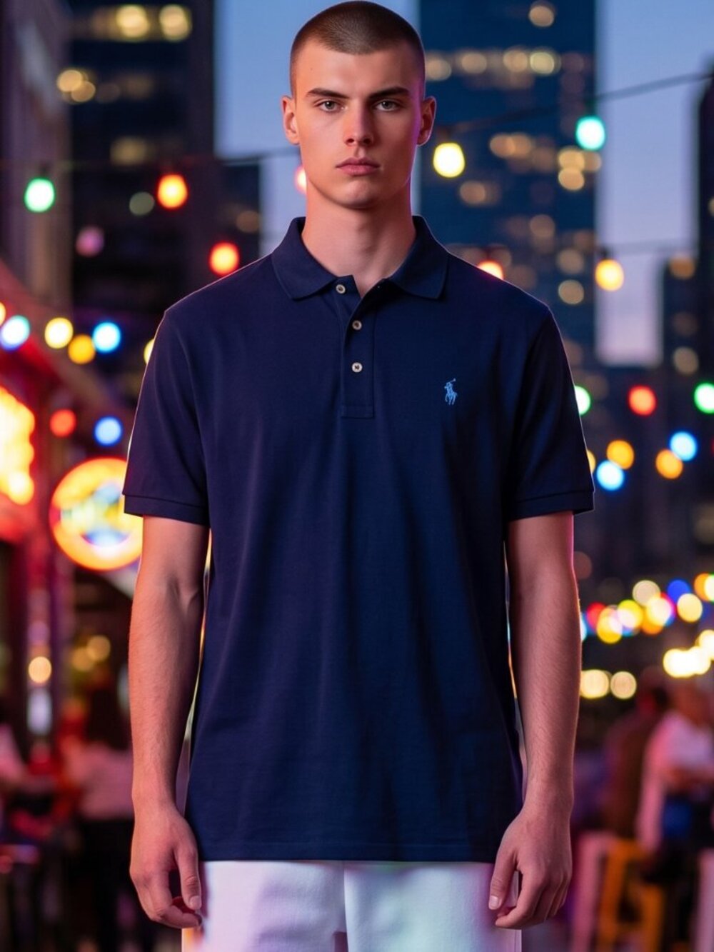 Polo Ralph Lauren Custom Slim Fit Polo Shirt Navy Men’s 2XB Big Cotton